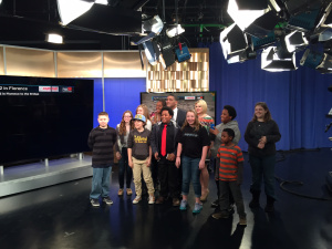 Camp Ernst Middle School WatchWriteNow film club participants 