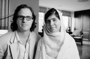 HE NAMED ME MALALA: Director Davis Guggenheim and Malala Yousafzai in New York City. July 12, 2013 Photo by Bob Richman. © 2015 Twentieth Century Fox Film Corporation All Rights Reserved 